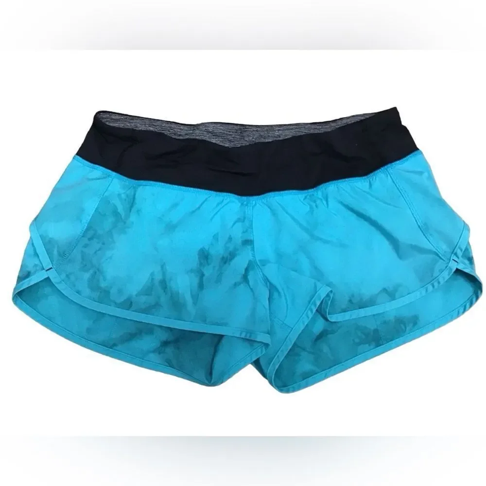 Lululemon Speed Shorts Patterned Blue - Picture 1 of 4